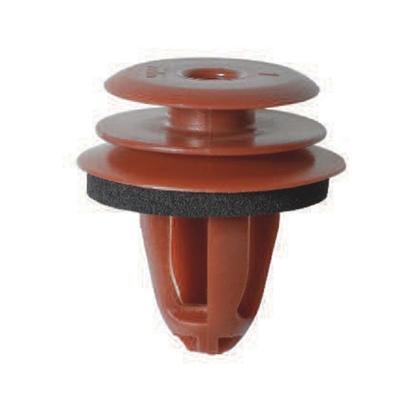 Interior trim clip with half-round head suitable for oval holes - DOOR PANEL CLIP