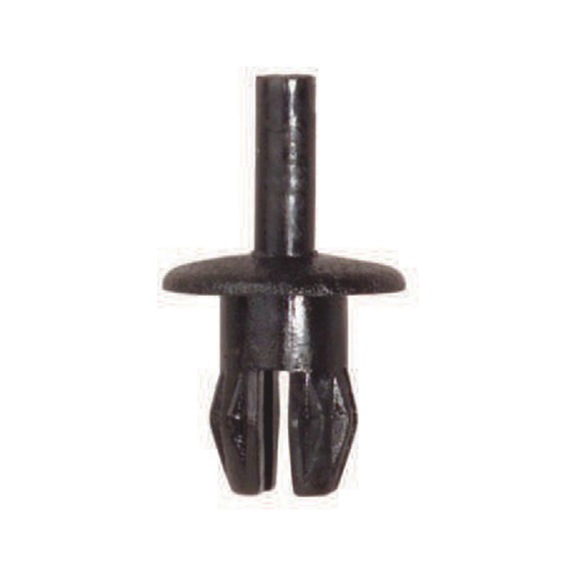 Plastic expanding rivet without cap, with multiple slits - TRIM CLIP