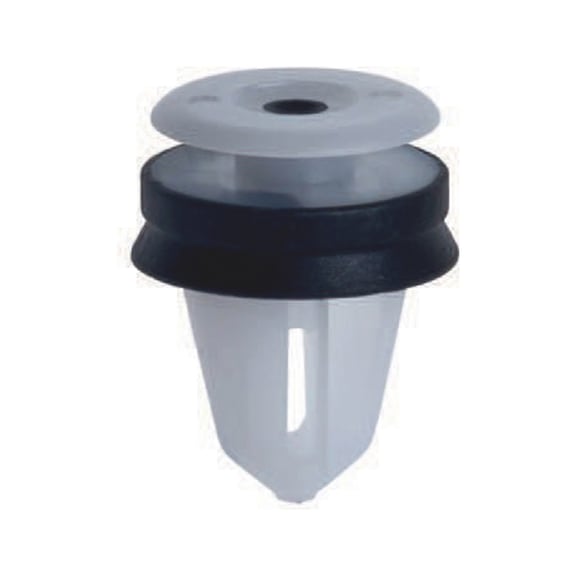 Interior trim clip with half-round head suitable for oval holes - RETAINING CLIP
