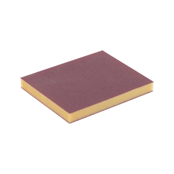 Éponge abrasive double face pour auto - 98 x 120 x 13 mm - ultra fin