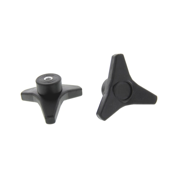 Three prong knob with insert nut Full hub - 1