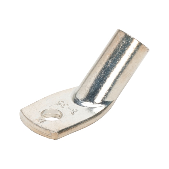 45&deg; angled tube cable lug standard (similar to DIN) - TUBANGLCBLLUG-45DGR-(E-CU)-J2N-M6-35SMM