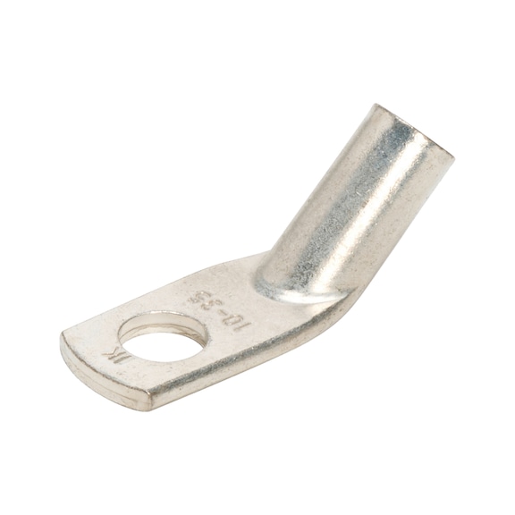45&deg; angled tube cable lug standard (similar to DIN) - TUBANGLCBLLUG-45DGR-(E-CU)-J2N-M10-35SMM