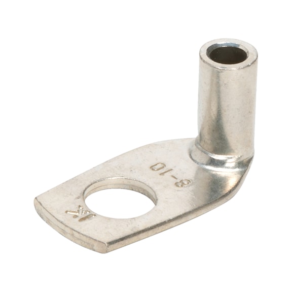 Cosse &eacute;lectrique tubulaire coud&eacute;e &agrave; 90&deg; standard (similaire DIN) - TUBANGLCBLLUG-90DGR-(E-CU)-J2N-M8-10SMM