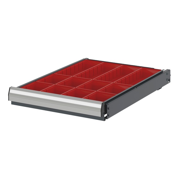 Einteilungssortiment mit System-Boxen für Systemmaß 8.8 - BOXSORT-SLSHRNK8.8-12FACH-H60