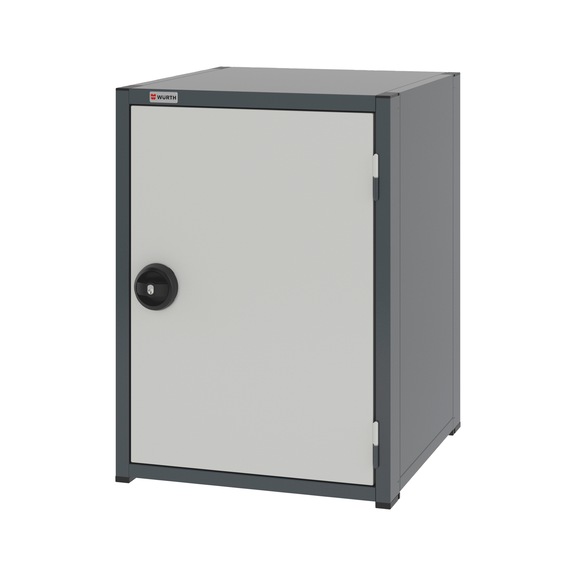 Système d'armoire à portes à rabattement 8.6 : 574x603 mm - WNGDRCAB-8.6-H795-1SHLF-RAL7035