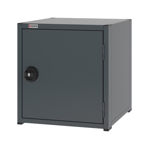 Syst&egrave;me d'armoire &agrave; portes &agrave; rabattement 8.6 : 574x603 mm - WNGDRCAB-8.6-H615-1SHLF-RAL7016