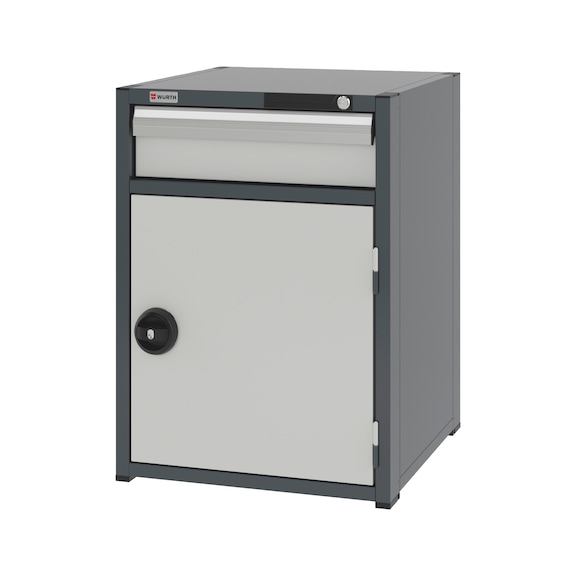 System combination cabinet 8.6: 574x603 mm - COMBICAB-8.6-H795-WNGDR540-1DRWR-R7035