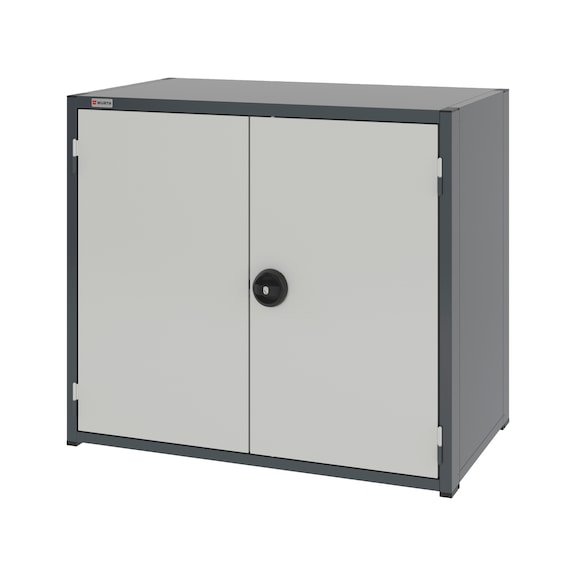 Système d'armoire à portes à rabattement 16.6 : 1037x603 mm - WNGDRCAB-16.6-H915-2SHLF-RAL7035