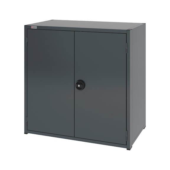 Système d'armoire à portes à rabattement 16.6 : 1037x603 mm - WNGDRCAB-16.6-H1035-2SHLF-RAL7016