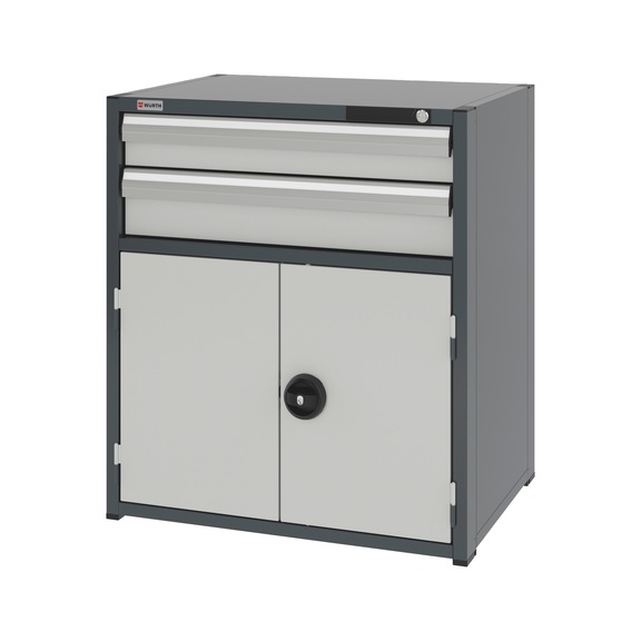 Syst&egrave;me d'armoire combin&eacute;e 12.6 : 805x603 mm - COMBICAB-12.6-H915-WNGDR540-2DRWR-R7035