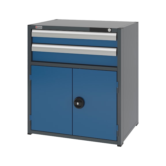 System combination cabinet 12.6: 805x603 mm - COMBICAB-12.6-H915-WNGDR540-2DRWR-R5010