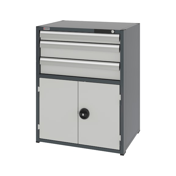 System-Kombischrank 12.6 - 805x603 mm - KOMBISHRNK-12.6-H1035-FLGTR540-3SL-R7035