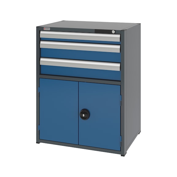 System combination cabinet 12.6: 805x603 mm - COMBICAB-12.6-H1035-WNGDR540-3DRWR-R5010
