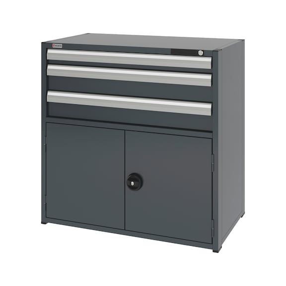 System-Kombischrank 16.6 - 1037x603 mm - KOMBISHRNK-16.6-H1035-FLGTR540-3SL-R7016