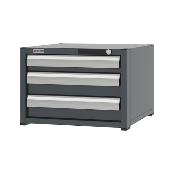 System-Schubladenschrank 8.6 - 574x603 mm - SLSHRNK-8.6-H405-3SL-RAL7016