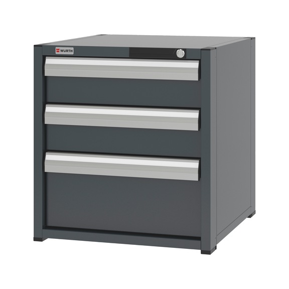 System-Schubladenschrank 8.6 - 574x603 mm - SLSHRNK-8.6-H615-3SL-RAL7016