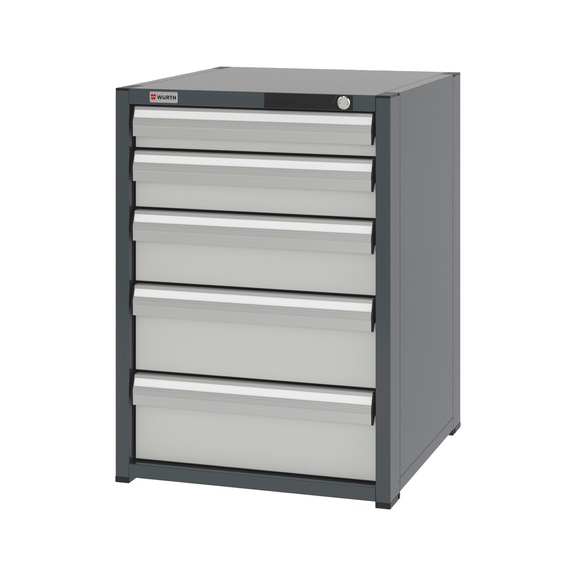 Système d'armoire à tiroirs 8.6 : 574x603 mm - DRWRCAB-8.6-H795-5DRWR-RAL7035