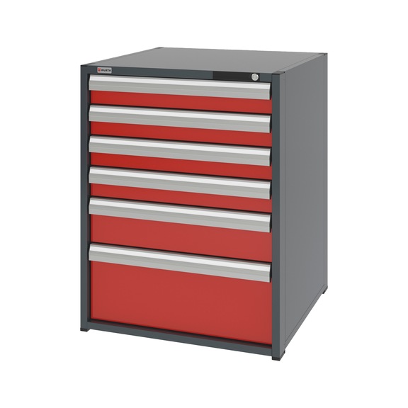 System-Schubladenschrank 12.8 - 805x770 mm - SLSHRNK-12.8-H1035-6SL-RAL3020