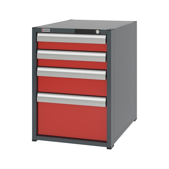 System drawer cabinet 8.8: 574x770 mm - DRWRCAB-8.8-H795-4DRWR-RAL3020