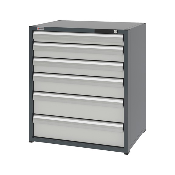 System-Schubladenschrank 12.6 - 805x603 mm - SLSHRNK-12.6-H915-6SL-RAL7035