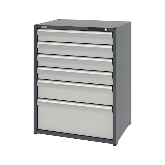 System-Schubladenschrank 12.6 - 805x603 mm - SLSHRNK-12.6-H1035-6SL-RAL7035