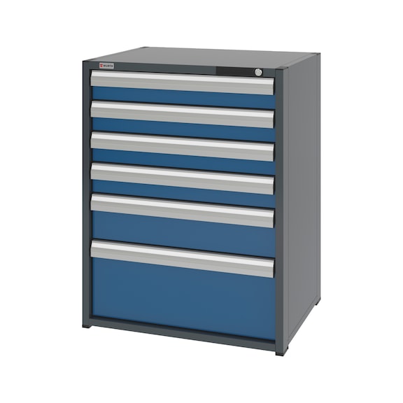 System drawer cabinet 12.6: 805x603 mm - DRWRCAB-12.6-H1035-6DRWR-RAL5010