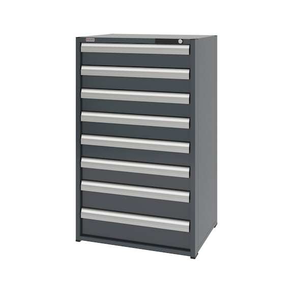 System drawer cabinet 12.6: 805x603 mm - DRWRCAB-12.6-H1335-8DRWR-RAL7016