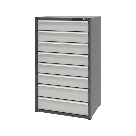 System-Schubladenschrank 12.6 - 805x603 mm - SLSHRNK-12.6-H1335-8SL-RAL7035