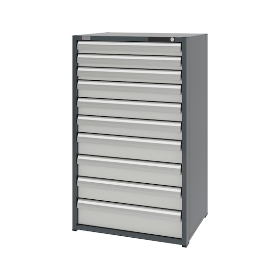 System-Schubladenschrank 12.6 - 805x603 mm - SLSHRNK-12.6-H1335-10SL-RAL7035