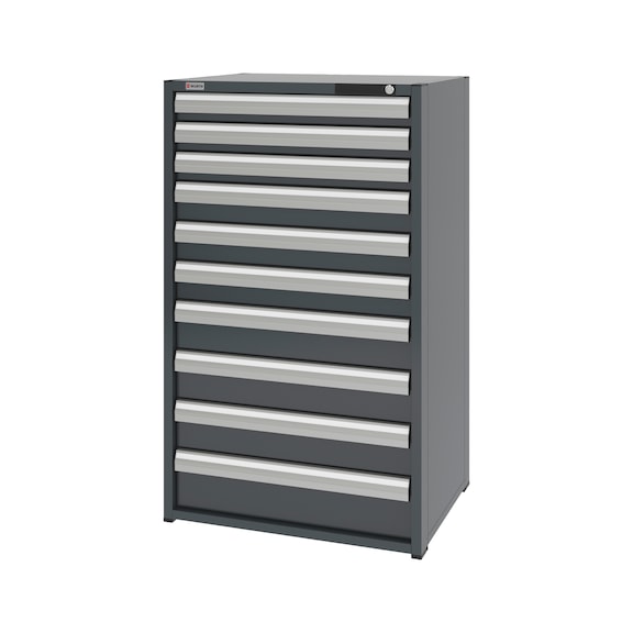 System-Schubladenschrank 12.6 - 805x603 mm - SLSHRNK-12.6-H1335-10SL-RAL7016