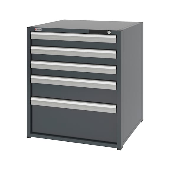 System-Schubladenschrank 12.8 - 805x770 mm - SLSHRNK-12.8-H915-5SL-RAL7016
