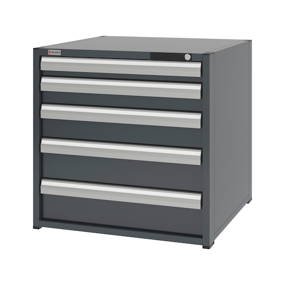 Système d'armoire à tiroirs 12.8 : 805x770 mm - DRWRCAB-12.8-H795-5DRWR-RAL7016