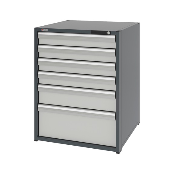 System-Schubladenschrank 12.8 - 805x770 mm - SLSHRNK-12.8-H1035-6SL-RAL7035