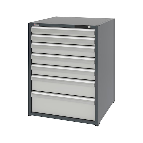 System-Schubladenschrank 12.8 - 805x770 mm - SLSHRNK-12.8-H1035-7SL-RAL7035