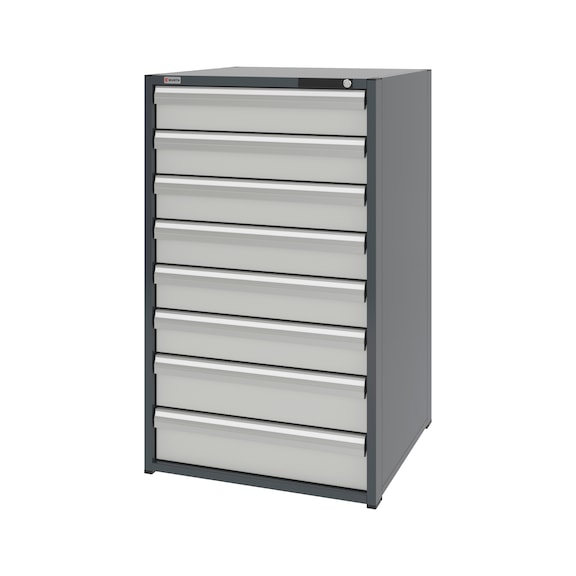 Syst&egrave;me d'armoire &agrave; tiroirs 12.8 : 805x770 mm - DRWRCAB-12.8-H1335-8DRWR-RAL7035