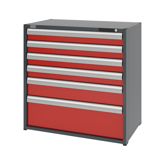 Système d'armoire à tiroirs 16.6 : 1037x603 mm - DRWRCAB-16.6-H1035-6DRWR-RAL3020