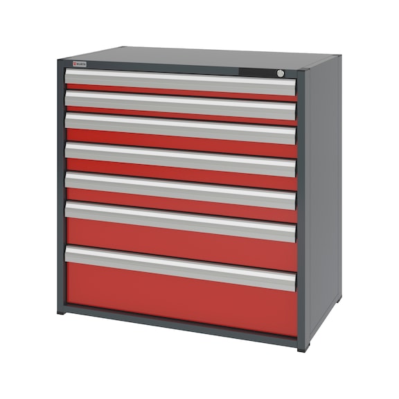 System-Schubladenschrank 16.6 - 1037x603 mm - SLSHRNK-16.6-H1035-7SL-RAL3020