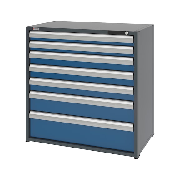 System-Schubladenschrank 16.6 - 1037x603 mm - SLSHRNK-16.6-H1035-7SL-RAL5010