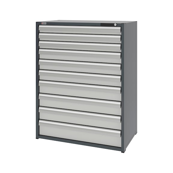 System-Schubladenschrank 16.6 - 1037x603 mm - SLSHRNK-16.6-H1335-10SL-RAL7035