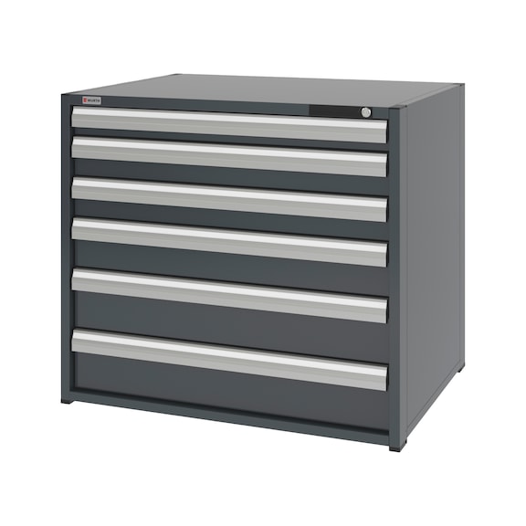 System drawer cabinet 16.8: 1037x770 mm - DRWRCAB-16.8-H915-6DRWR-RAL7016