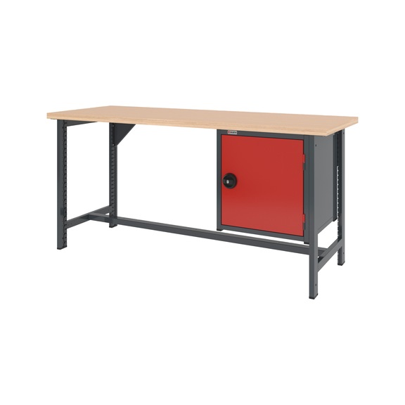 System-Werkbank 2000 mm mit 2 fixen Werkbankfüßen und Flügeltüren-Hängeschrank 8.6 - WRKBANK-2FU-FLGTRSHRNK-2000-H955-R3020