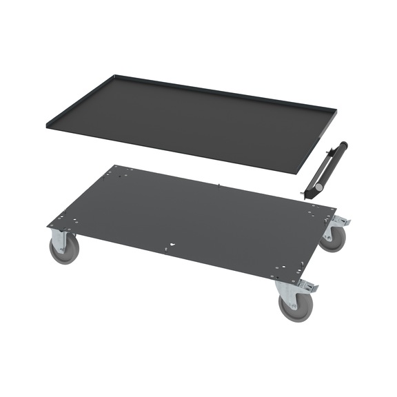 Fahrpaket für System-Schrank - FAHRPAK-SHRNK-16.6-RAL7016