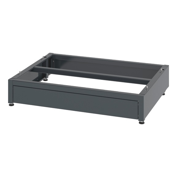 Fork lift-compatible base for system cabinet - LFTBSE-CAB-12.6-RAL7016