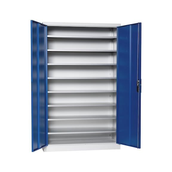 Wing door cabinet, depth 500 mm - WNGDRCAB-STEEL-SLB-FB523-RAL5010