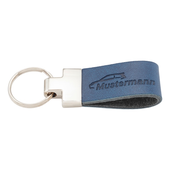 Key fob Loop - KEYFOB-PRNT-RUBBER-LOOP-BLUE-2SIDE