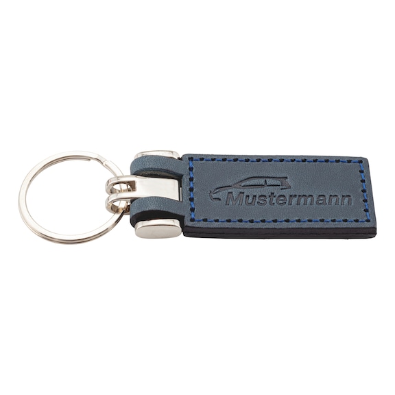 Schl&uuml;sselanh&auml;nger Square - SHSLANHAENG-BEDR-LEDER-SQUARE-BLAU-1SEIT