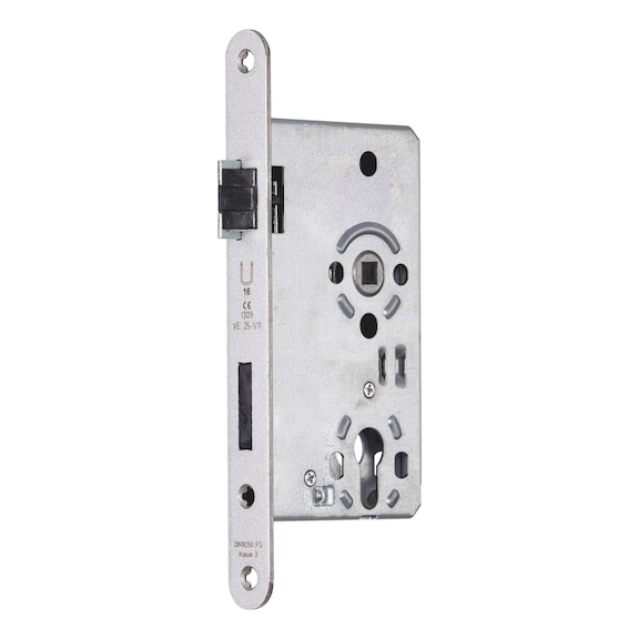 FH 19 mortise lock - MORTLOK--FP19-CK-DIN/L-SILVER-SOFT-65-24