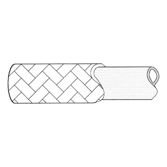 Repair hose line, NBR/textile for non-fuel-carrying applications - REPHOSELNE-TEXTILE-BLACK-15M-D7,0X12,0