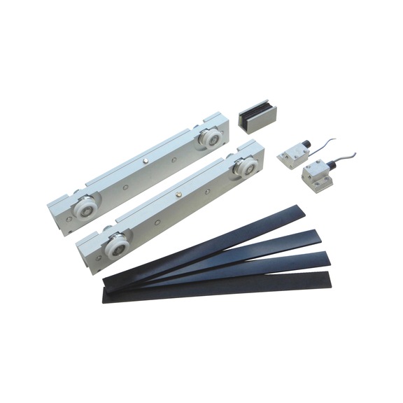 ABILIT 120-G interior sliding door fitting set for ceiling and wall mounting for glass doors - SLIDDRFITT-(ABILIT120-G)-1DR-SSTCOL